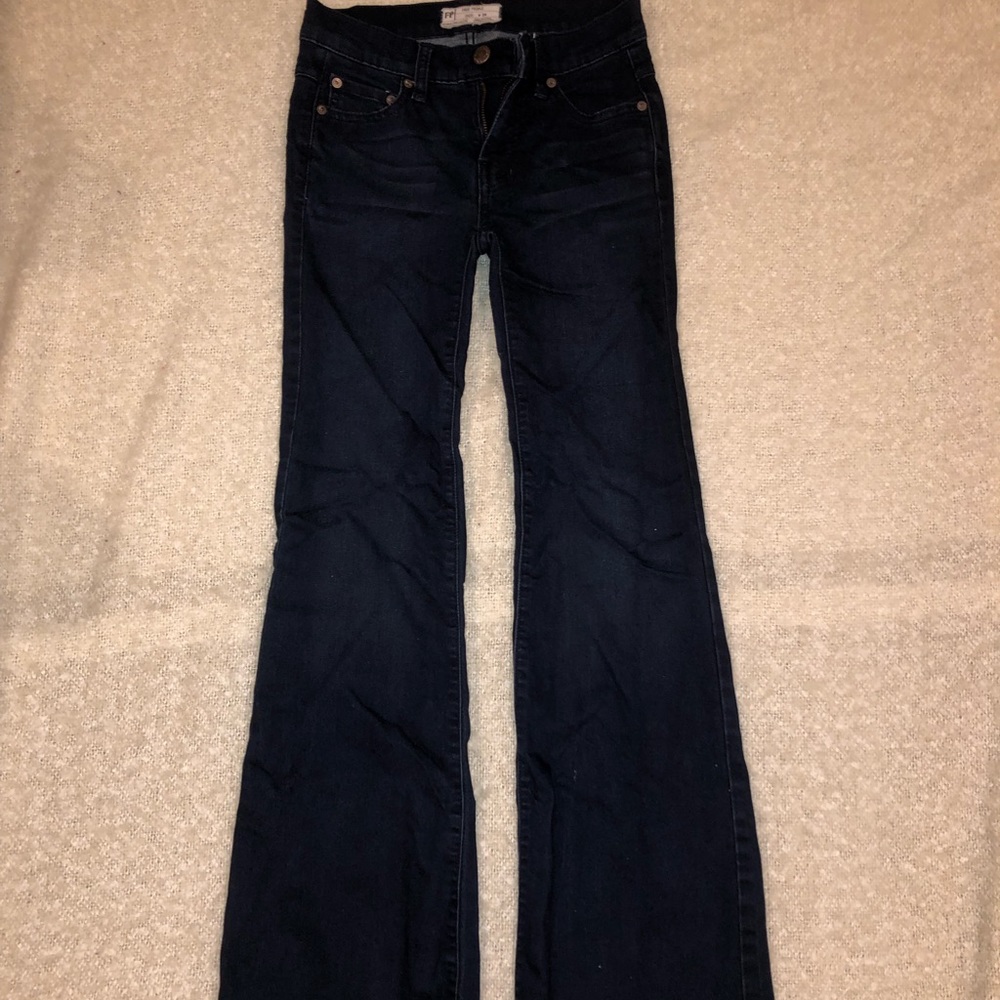 Free People Flare Jeans Dark Wash Size 24